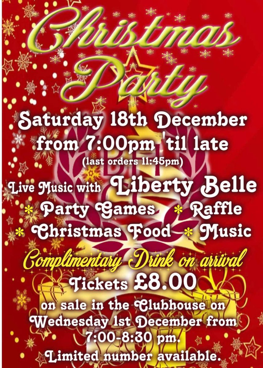 Christmas Party Update - Change of Band