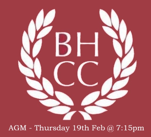 The 2026 Benwell Hill Cricket Club Annual General Meeting to be held on Thursday 19th February