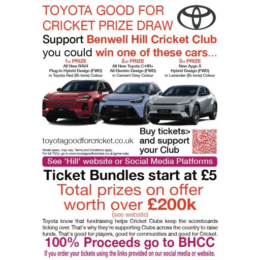 Toyota Good for Cricket Prize Draw - closes at Midnight on 30 September